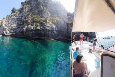 Boat tour Giardini Naxos Taormina Isola Bella Blue Grotto - Taormina From the Water: Cliffs, Coves, and the Theater Area