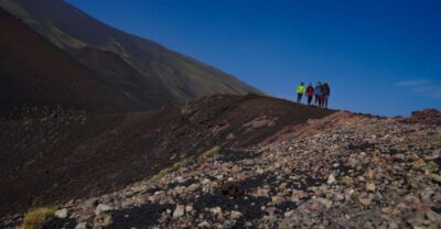 From Syracuse: Mount Etna Guided Morning Hike & Food Tasting - The van ride and the Silvestri Craters briefing